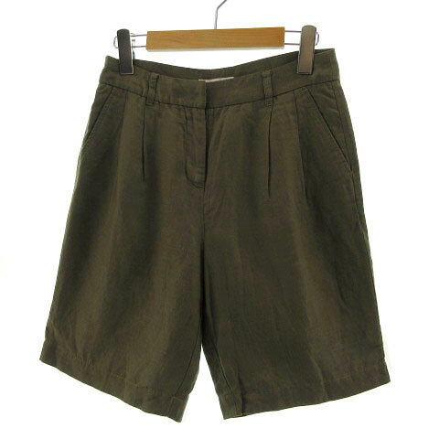 【中古】グローバルワーク GLOBAL WORK パンツ ハーフパンツ リネン混 シンプル カーキ S レディース 【ベクトル 古着】 221009 auc-vector-18898682 ブランド古着の買取販売ベクトル パッケージ画像