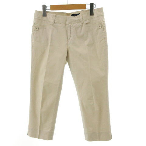 Other - 【中古】ラエフ la.f... ロートレアモン パンツ クロップド スリム スリット ストレッチ シンプル ベージュ 2M 【ベクトル 古着】 221026