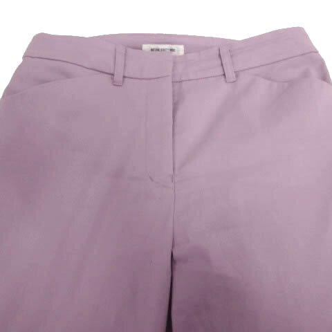 【中古】ナチュラルビューティーベーシック NATURAL BEAUTY BASIC パンツ テーパード ストレッチ コットン混 パープル系 ラベンダー M レディース 【ベクトル 古着】 230324