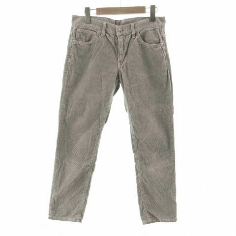 【中古】リー LEE パンツ ジーンズモデル スリム コーデュロイ 日本製 グレー S レディース 【ベクトル 古着】 221204