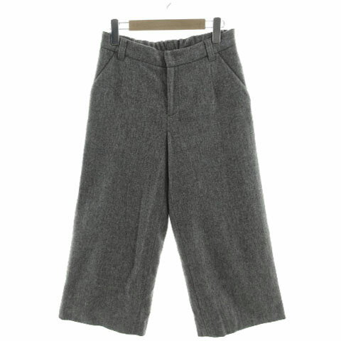 【中古】バジーレ BASILE 28 パンツ ワイドパンツ クロップド丈 ウエストゴム 起毛 ウール混 グレー 40 レディース 【ベクトル 古着】 231006 【中古】バジーレ BASILE 28 パンツ ワイドパンツ クロップド丈 ウエストゴム 起毛 ウール混 グレー 40 レディース 【ベクトル 古着】 231006