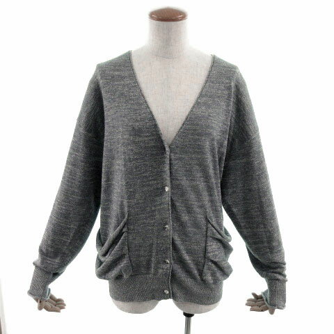 【中古】ナチュラルビューティーベーシック NATURAL BEAUTY BASIC カーディガン ニット 長袖 ラメ グレー系 ブルーグレー M レディース 【ベクトル 古着】 221215 【中古】ナチュラルビューティーベーシック NATURAL BEAUTY BASIC カーディガン ニット 長袖 ラメ グレー系 ブルーグレー M レディース 【ベクトル 古着】 221215
