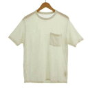 【中古】ユナイテッドトウキョウ UNITED TOKYO Tシャツ ニット 胸ポケ 半袖 丸首 日本製 アイボリー 1 メンズ 【ベクトル 古着】 230214
