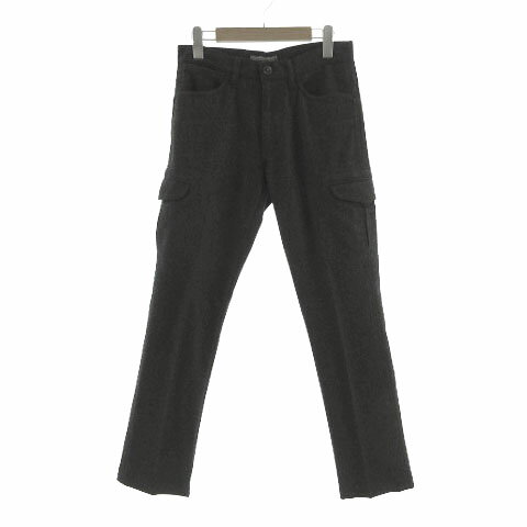 【中古】ジュンメン JUN MEN パンツ カーゴパンツ スリム 日本製 起毛 ウール混 グレー S メンズ 【ベクトル 古着】 230616