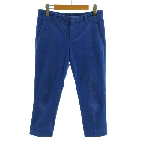 【中古】バナナリパブリック BANANA REPUBLIC パンツ RYAN スリム ストレッチ コーデュロイ ブルー 青 2 レディース 【ベクトル 古着】 230630
