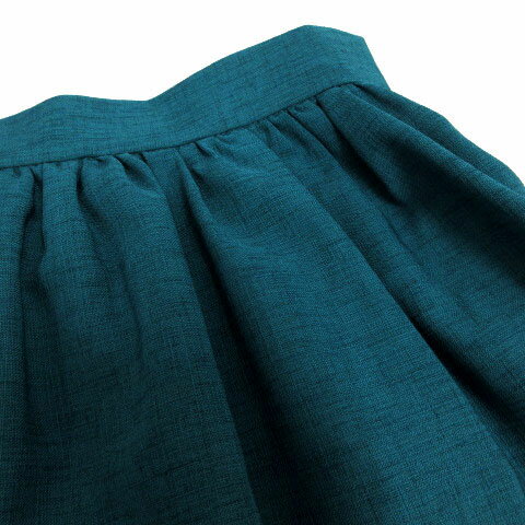 ブランド古着の買取販売ベクトルの【中古】ビス ViS スカート フレア ギャザー ひざ丈 リボンベルト ブルー系 青緑 L レディース 【ベクトル 古着】 230605｜アングル3