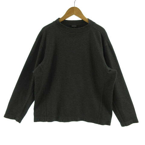 Long-Sleeved - 【中古】プラステ PLST カットソー モックネック調 長袖 コットン混 日本製 グレー L レディース 【ベクトル 古着】 230701