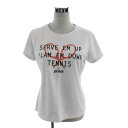 【中古】プリンス Prince Tシャツ 丸首 半袖 ロゴプリント 速乾 ホワイト 白 ネイビー 紺 レッド 赤 LL レディース 【ベクトル 古着】 2307...