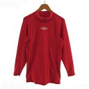 【中古】アンブロ UMBRO アンダーウエア インナーウェア イネック ロゴプリント レッド 赤 ホワイト 白 L メンズ 【ベクトル 古着】 230818