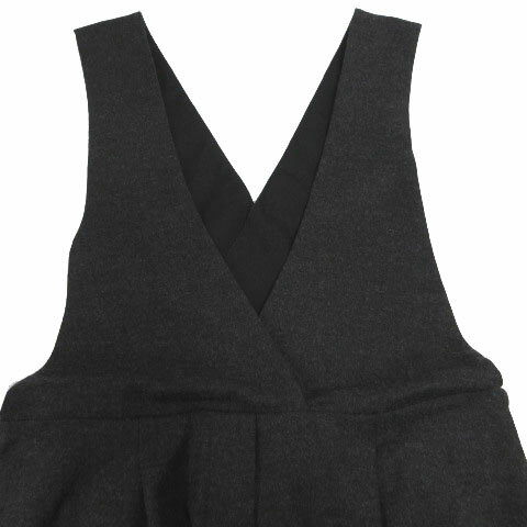 【中古】ルシェルブルー LE CIEL BLEU コンビネゾン オールインワン タック 18A65308 日本製 起毛 ウール混 グレー 36 レディース 【ベクトル 古着】 231218