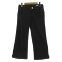 【中古】スイヴィ SUIVI パンツ フレア ステッチ ストレッチ コットン混 ブラック 黒 62-66 レディース 【ベクトル 古着】 240309(4)