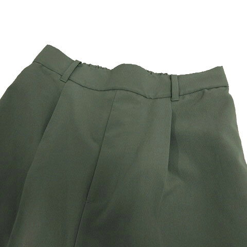 【中古】グローバルワーク GLOBAL WORK パンツ ストレート タック ウエストゴム グリーン系 グレーグリーン M レディース 【ベクトル 古着】 240309 auc-vector-19698127 ブランド古着の買取販売ベクトル サンプル画像2