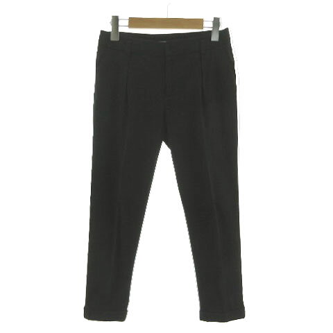 乐天商城 - 【中古】ボールジー BALLSEY トゥモローランド パンツ スリム タック 裾ダブル ストレッチ 日本製 コットン混 ブラック 黒 34 レディース 【ベクトル 古着】 240418