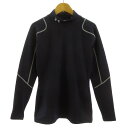 【中古】アンダーアーマー UNDER ARMOUR UA CGサーモコンプレッション長袖モックIII MCM7968 ロゴ刺繍 総柄 ネイビー 紺 グレー M ...