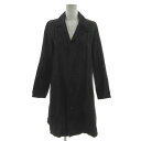 【中古】ズッカ zucca コットンリネン ショップコート ZU41FA009 コンバーティブルカラー 日本製 ブラック 黒 M レディース 【ベクトル 古着】 240603(4)