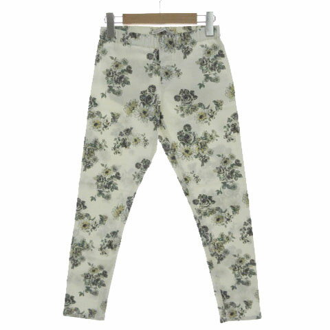 【中古】スピック&スパン Spick&Span パンツ スキニー ウエストゴム ストレッチ 日本製 コットン混 花柄 オフ白 マルチカラー 36 レディース 【ベクトル 古着】 240616 【中古】スピック&スパン Spick&Span パンツ スキニー ウエストゴム ストレッチ 日本製 コットン混 花柄 オフ白 マルチカラー 36 レディース 【ベクトル 古着】 240616