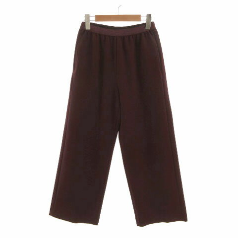 【中古】ギャバジンケーティー Gabardine K.T パンツ ストレート ワイド ウエストゴム ラメ ストレッチ 日本製 エンジ 9 レディース 【ベクトル 古着】 240704 【中古】ギャバジンケーティー Gabardine K.T パンツ ストレート ワイド ウエストゴム ラメ ストレッチ 日本製 エンジ 9 レディース 【ベクトル 古着】 240704