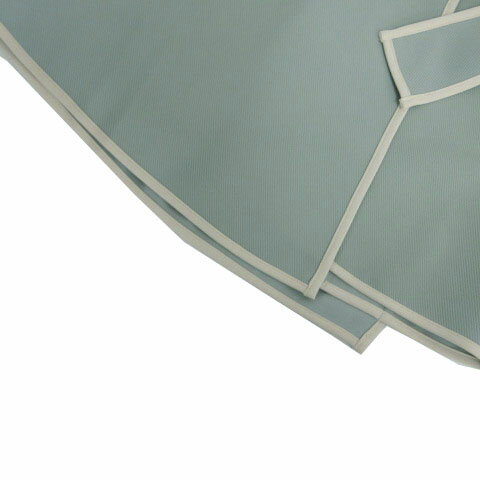 【中古】ティティー&コー TITTY&CO スカート 台形 ラップ風 リボン パイピング ひざ丈 ウエストゴム ブルー系 ブルーベージュ S レディース 【ベクトル 古着】 240816