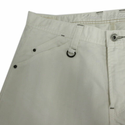 【中古】ニコルクラブフォーメン NICOLE CLUB FOR MEN パンツ スリム コットン混 ホワイト 白 48 メンズ 【ベクトル 古着】 240921