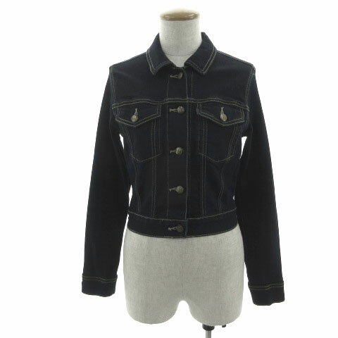 【中古】ココディール COCO DEAL ジャケット Gジャン デニムジャケット クロップド丈 コットン混 インディゴ ブルー 青 1 レディース 【ベクトル 古着】 241002