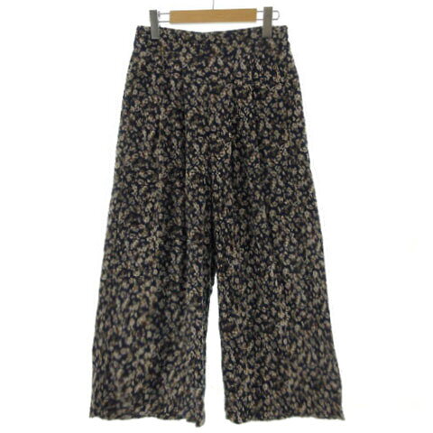 Long Pants - 【中古】アー・ヴェ・ヴェスタンダード ミッシェルクラン a.v.v standard パンツ ワイドパンツ ウエストゴム 小花柄 ネイビー 紺 ベージュ ブラウン 茶 カーキ ブルー系 青系 M レディース 【ベクトル 古着】 250509