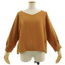 【中古】未使用品 ルデシャツ RUE DES CHATS アナトリエ ANATELIER ブラウス ポートレートネック 長袖 日本製 ブラウン系 茶系 2 レディース 【ベクトル 古着】 241207(4)