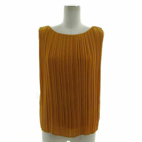 【中古】未使用品 ロペピクニック ROPE Picnic ブラウス プリーツ加工 ノースリーブ ブラウン 茶 38 レディース 【ベクトル 古着】 241107