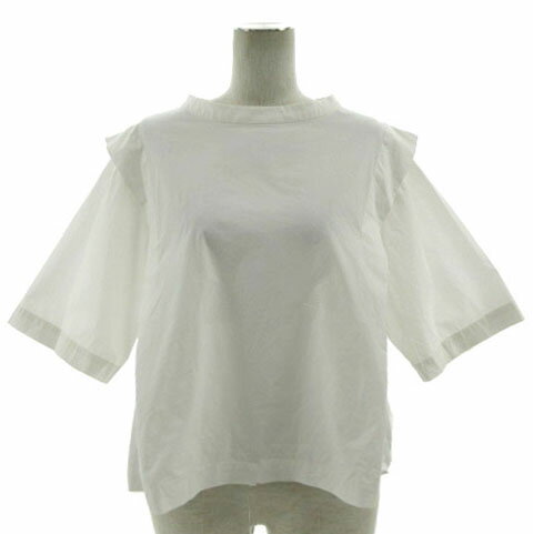 【中古】ジャーナルスタンダード JOURNAL STANDARD ブラウス 半袖 クロップド丈 コットン ホワイト 白 レディース 【ベクトル 古着】 250131