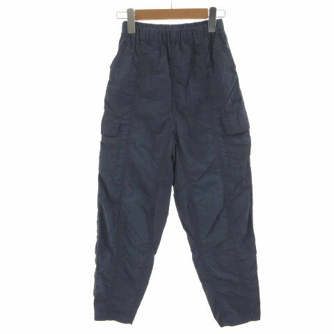 【中古】グリーンレーベルリラクシング ユナイテッドアローズ green label relaxing パンツ パラシュートパンツ カーゴパンツ ウエストゴム ナイロン ネイビー系 ネイビーグレー M キッズ 【ベクトル 古着】 241129...