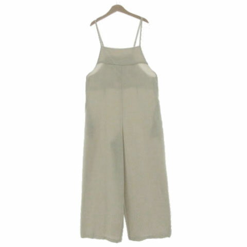 【中古】未使用品 ユニクロ UNIQLO キャミソールサロペット ワイドパンツ ベージュ S レディース 【ベクトル 古着】 250308