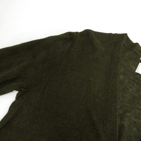 【中古】グローバルワーク GLOBAL WORK フレンチリネンカーディガン GW061258N9 長袖 ロング丈 スリット リネン100％ カーキ M レディース 【ベクトル 古着】 250705 auc-vector-20375496 ブランド古着の買取販売ベクトル サンプル画像3