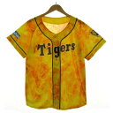 【中古】未使用品 ミズノ MIZUNO 阪神タイガース 応援ユニホーム ロゴプリント 総柄 イエロー 黄色 オレンジ メンズ レディース 【ベクトル 古着】 2...