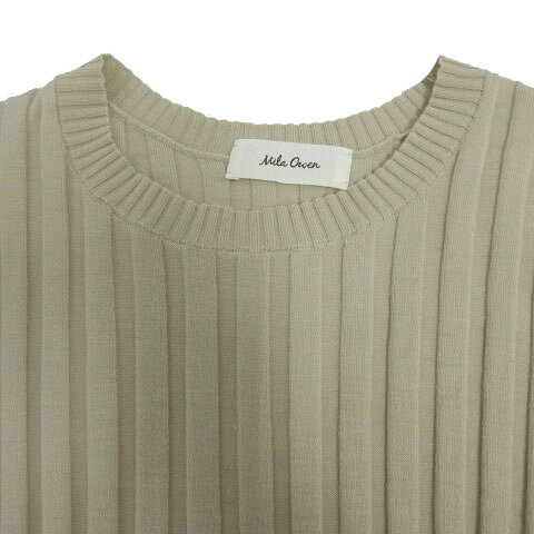 【中古】ミラオーウェン Mila Owen カフスデザインワイドリブニット 09WNT195220 長袖 裾スリット ウール混 IVR グレージュ 0 レディース 【ベクトル 古着】 251219 auc-vector-20614031 ブランド古着の買取販売ベクトル サンプル画像3