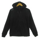 【中古】カンタベリー CANTERBURY ジャケット ジャージ パーカー ロゴプリント RUGBY PLUSエンボス ジップアップ ブラック 黒 L メンズ ...