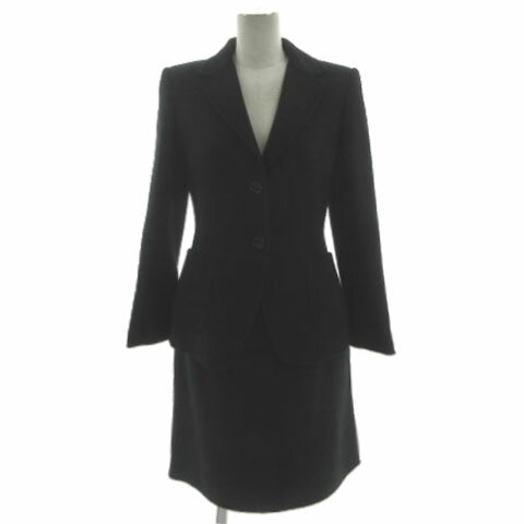【中古】マックスマーラ ウィークエンドライン MAX MARA WEEKEND LINE スーツ クチート・ア・マーノ Cucito A Mano 手縫い仕上げ ジャケット テーラードカラー シングル 2B スカート 台形 ひざ丈 起毛 ウール混 ブラック 黒 40 38 レディース 【ベクトル 古着】 250407 【中古】マックスマーラ ウィークエンドライン MAX MARA WEEKEND LINE スーツ クチート・ア・マーノ Cucito A Mano 手縫い仕上げ ジャケット テーラードカラー シングル 2B スカート 台形 ひざ丈 起毛 ウール混 ブラック 黒 40 38 レディース 【ベクトル 古着】 250407