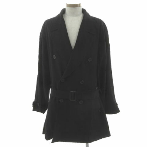 【中古】ロートレアモンメン LAUTREAMONT MEN コート ダブル ベルト付き 日本製 ウール ブラック 黒 F メンズ 【ベクトル 古着】 250527 【中古】ロートレアモンメン LAUTREAMONT MEN コート ダブル ベルト付き 日本製 ウール ブラック 黒 F メンズ 【ベクトル 古着】 250527