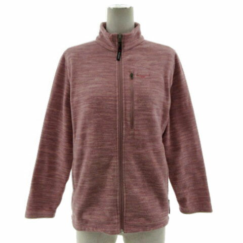 【中古】ミズノ MIZUNO OUTDOOR ジャケット フリース ポーラテック POLARTEC スタンドカラー ロゴ刺繍 ジップアップ 総柄 ピンク系 S レディース 【ベクトル 古着】 250420