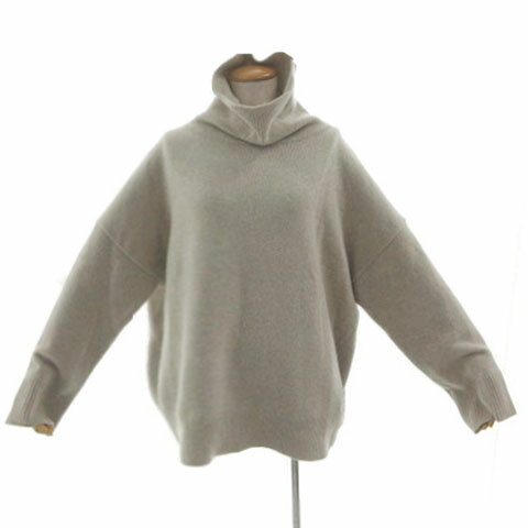 【中古】ドゥーズィエムクラス DEUXIEME CLASSE エブリデイアイライク EVERYDAY I LIKE ニット 22-080-500-8190-3-0 ハイネック 長袖 ワイドシルエット 日本製 ウール ベージュ系 レディース 【ベクトル 古着】 250525