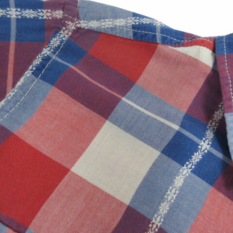 【中古】エーグル AIGLE シャツ ワークシャツ 長袖 袖ロールアップ コットン 刺繍 ...