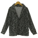 【中古】アズールバイマウジー AZUL by moussy カーディガン ニット ショールカラー コットン混 ミックス糸 ブラック 黒 ホワイト 白 M メンズ 【ベクトル 古着】 250628