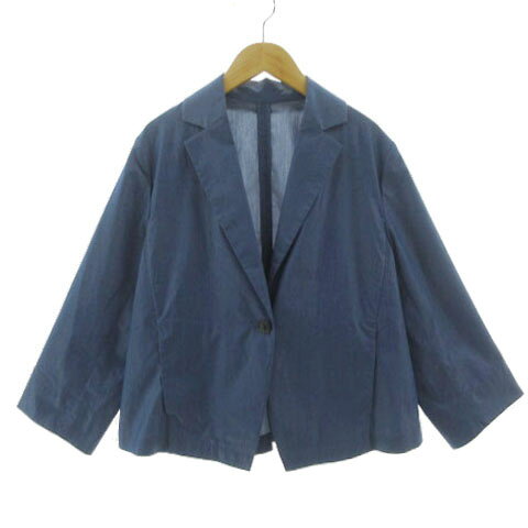 【中古】グローバルワーク GLOBAL WORK ジャケット テーラードカラー ボックスシルエット シングル 1B ブルー系 青系 L レディース 【ベクトル 古着】 250627 auc-vector-20363767 ブランド古着の買取販売ベクトル パッケージ画像