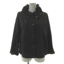 【中古】トランク ヒロココシノ TRUNK HIROKO KOSHINO ジャケット スタンドカラー ネックドローコード ブラック 黒 38 レディース 【ベクトル 古着】 250628