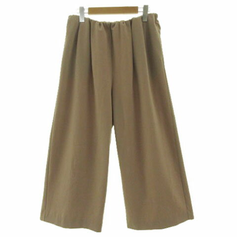 【中古】ケティ シェリー KETTY Cherie ワイドタックパンツ 4130-62512-2 ウエストゴム ストレッチ ブラウン系 ベージュブラウン 3 レディース 【ベクトル 古着】 250628