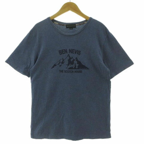 BEN NEVIS&nbsp;【中古】ザ スコッチ ハウス The Scotch House Tシャツ 丸首 ベンネビス BEN NEVIS イラスト プリント コットン