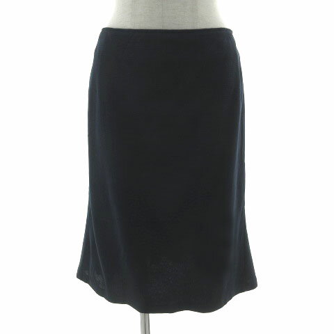 【中古】プライドインターナショナルデザイン PRIDE マーメイドスカート 1773-41322 ミディ丈 シンプル 日本製 コットン ネイビー 紺 38 レディース 【ベクトル 古着】 250831