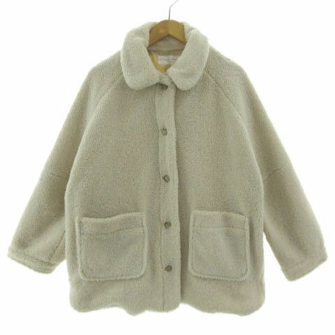 【中古】ショコラフィネローブ chocol raffine robe 衿付きボアブルゾン 6A37L0Z0300 ステンカラー アイボリー F レディース 【ベクトル 古着】 250918ブランドショコラフィネローブ chocol raff...