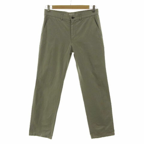 【中古】マーガレットハウエル MARGARET HOWELL チノパン パンツ ストレート 579-240408 日本製 コットン グレーカーキ L メンズ 【ベクトル 古着】 250813