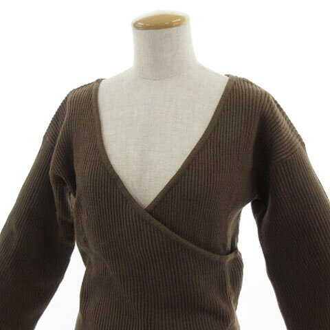 【中古】ロペピクニック ROPE Picnic カシュクールリブニット GDM-69160-8 長袖 ぽわん袖 ブラウン 茶 38 レディース 【ベクトル 古着】 260506 auc-vector-20891002 ブランド古着の買取販売ベクトル サンプル画像3