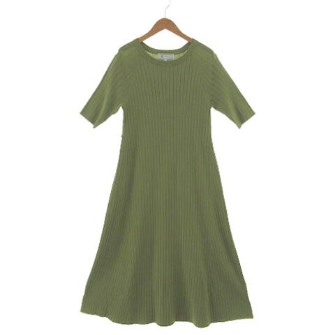 【中古】ロペピクニック ROPE Picnic クルーネックAラインニットワンピース GDE1146-A 五分袖 ロング丈 カーキ 40 レディース 【ベクトル 古着】 260810 auc-vector-21165837 ブランド古着の買取販売ベクトル サンプル画像2
