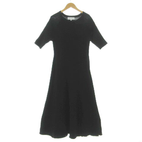 【中古】ロペピクニック ROPE Picnic クルーネックAラインニットワンピース GDE1146-A 五分袖 ロング丈 ブラック 黒 40 レディース 【ベクトル 古着】 260919 auc-vector-21265943 ブランド古着の買取販売ベクトル サンプル画像2